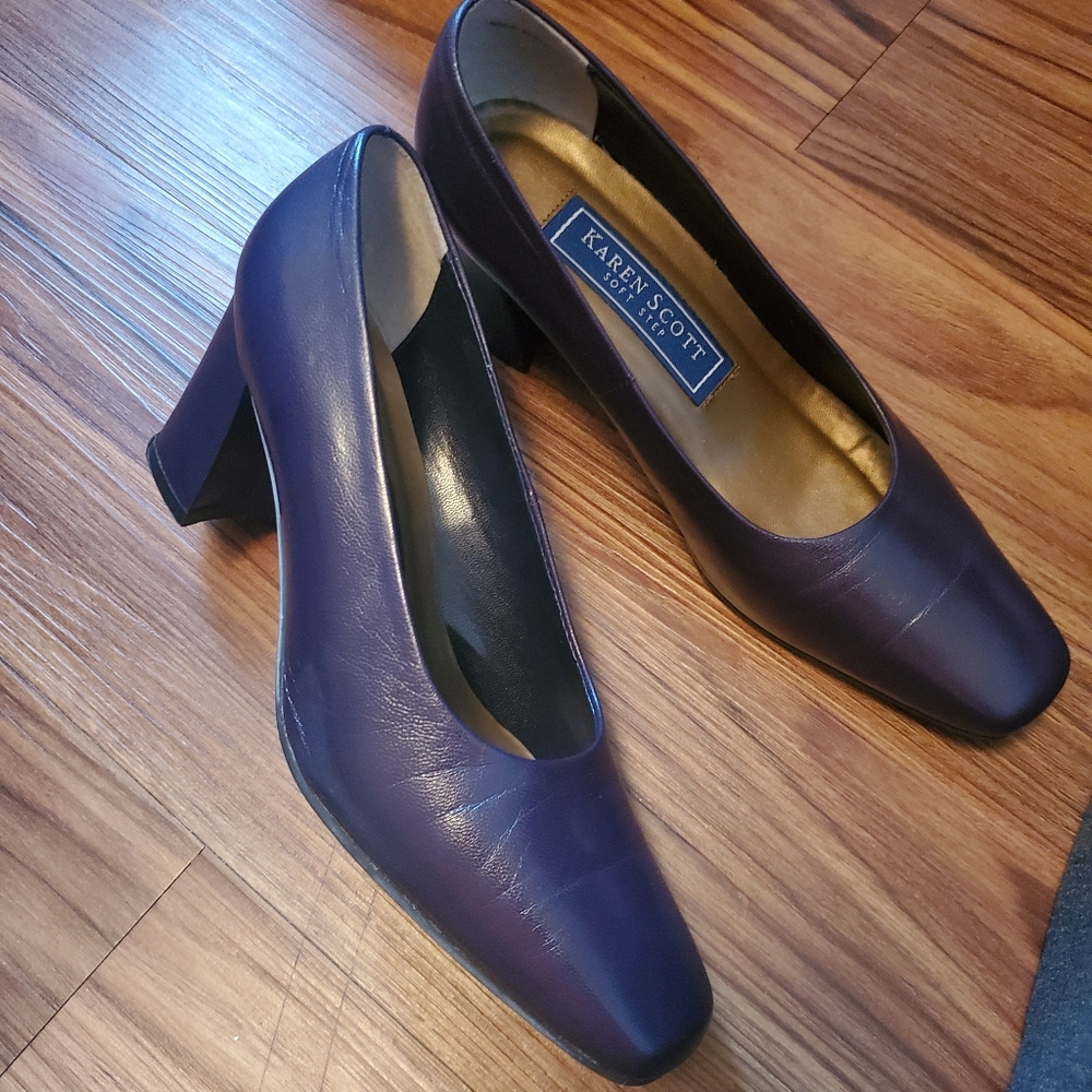 Vintage Purple Chunky Heels